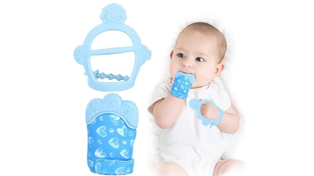 silicone teething mitt for infants