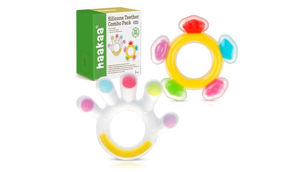 silicone teething toys combo