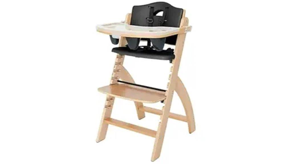 stylish wooden high chair