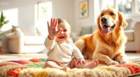 teach baby to wave