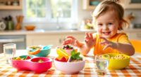 toddler mealtime divided bowls