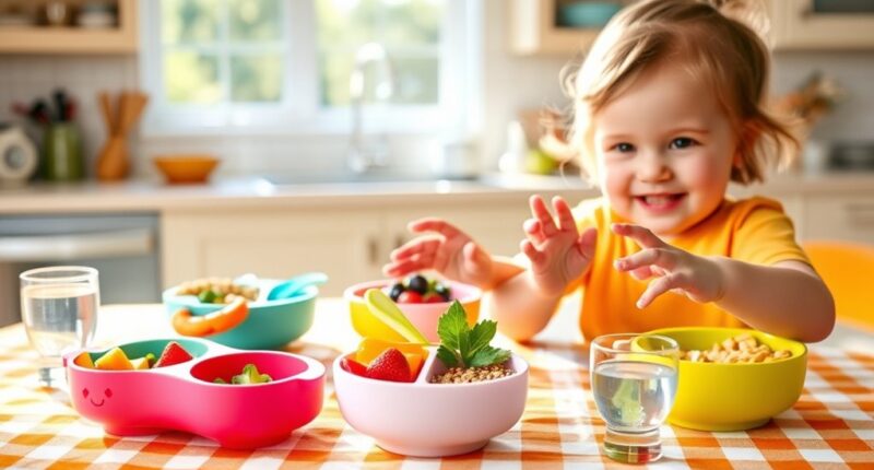 toddler mealtime divided bowls