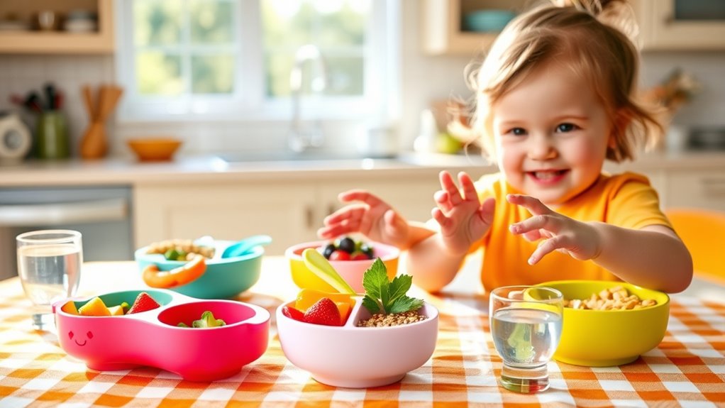 toddler mealtime divided bowls