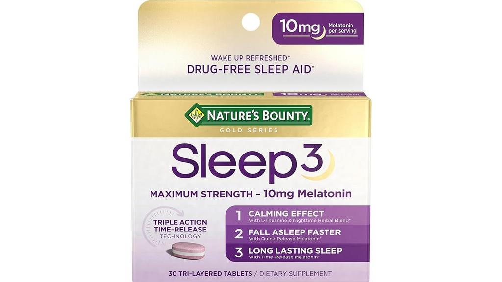 tri layered sleep aid tablets