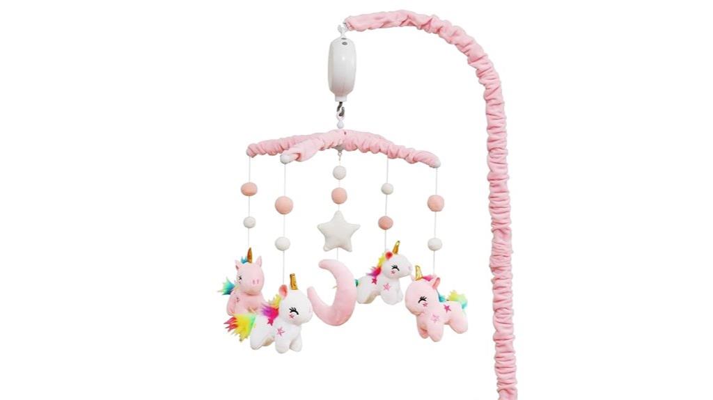 unicorn musical crib mobile