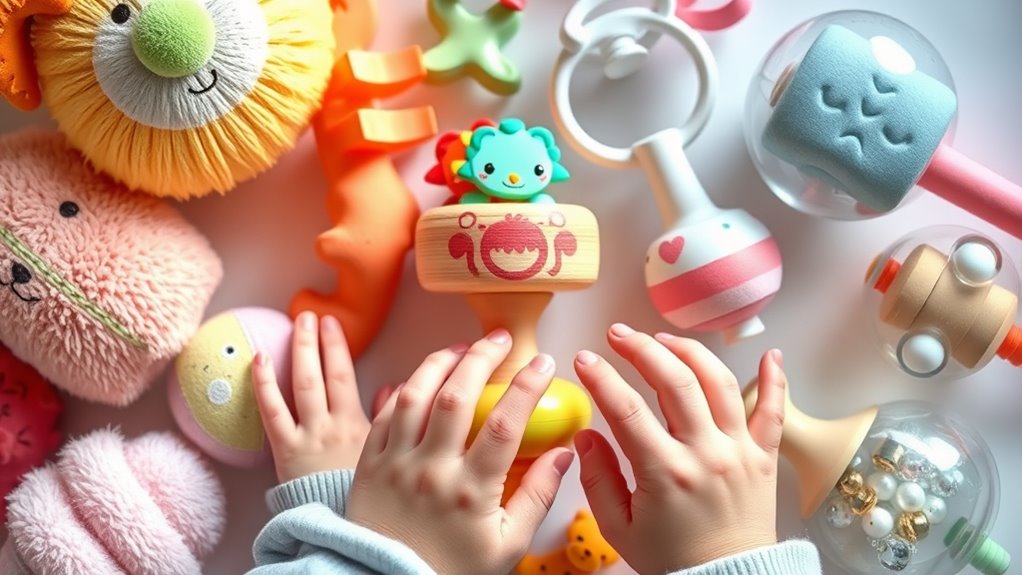 varieties of baby rattles