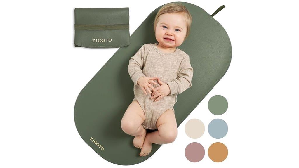 vegan leather diaper mat