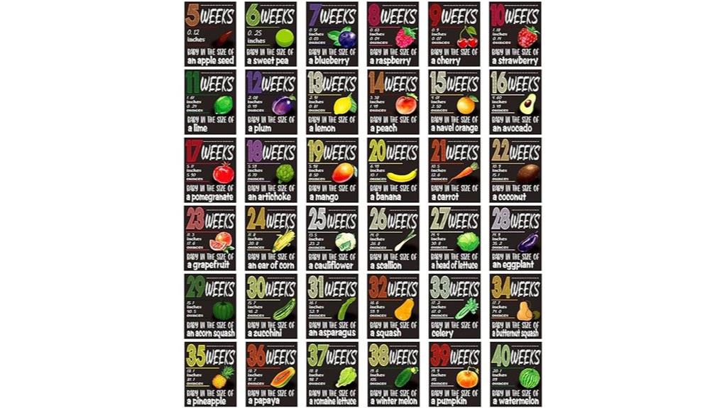 weekly pregnancy tracker cards
