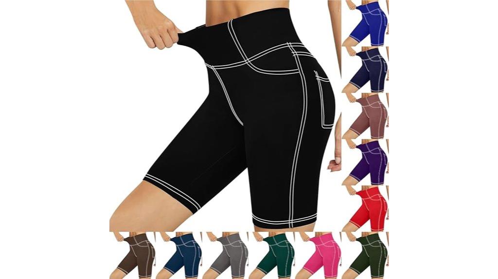 women s pocketed yoga shorts