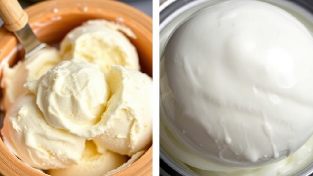 adjust churning ingredients temperature