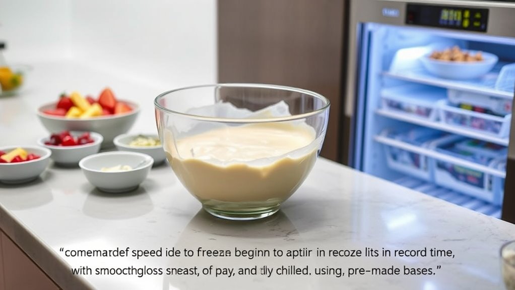 chill for faster freezing