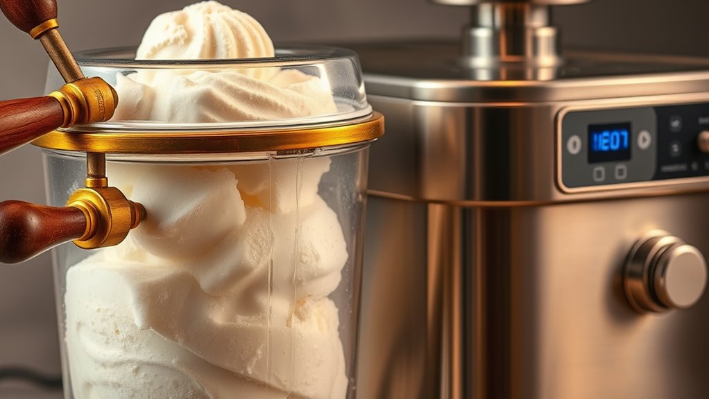 crafting ice cream by hand