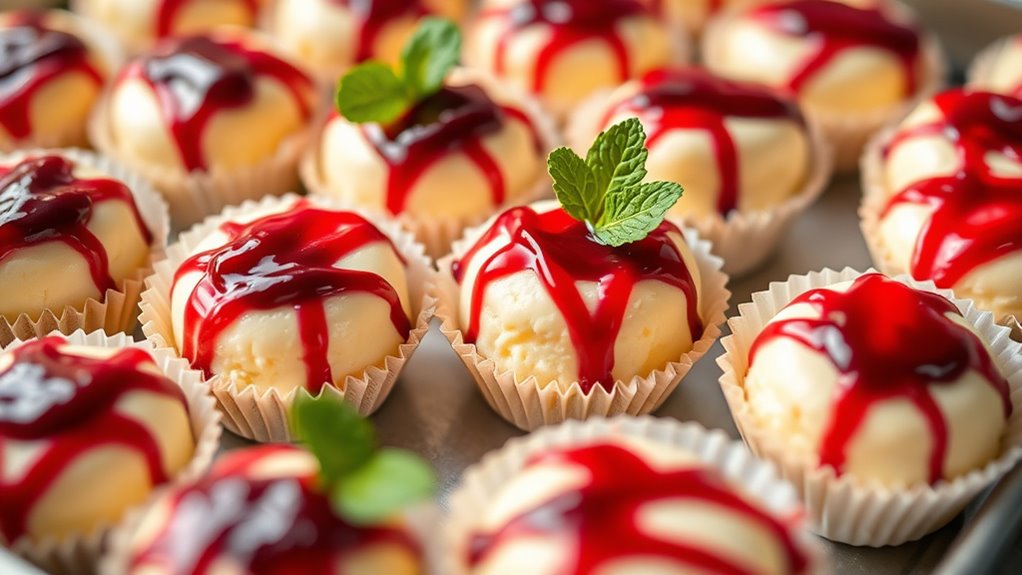 creamy cheesecake bites with customizable crust