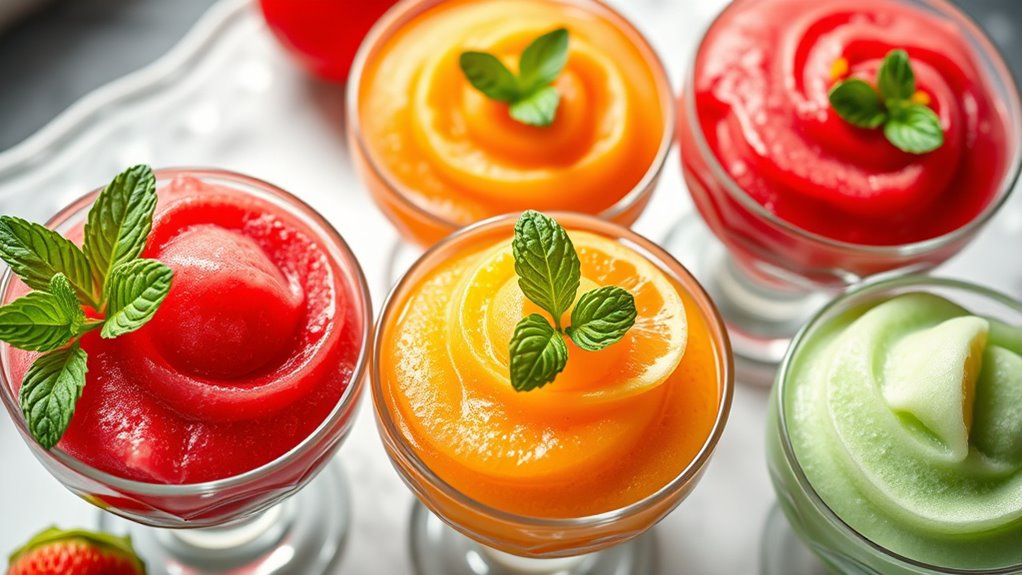 creative fruit sorbet variations