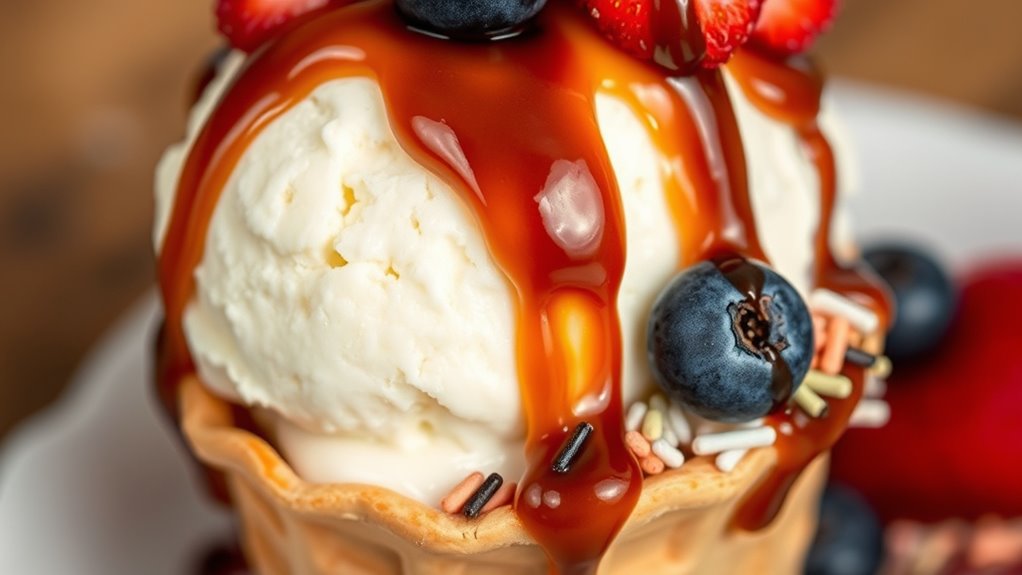 elegant flavorful ice cream toppings