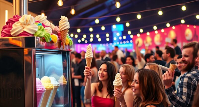 ice cream machine event revenue