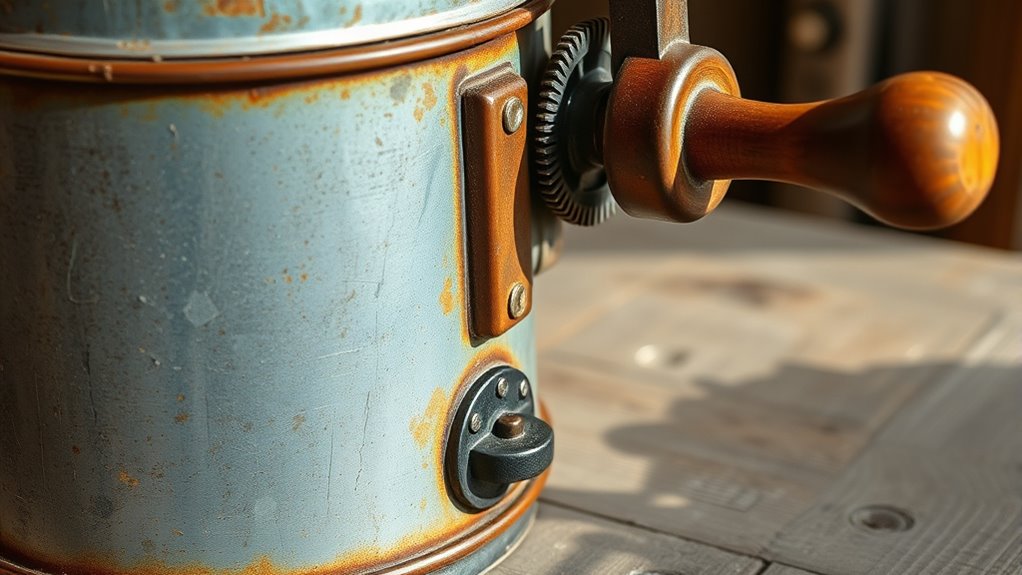 manual ice cream churning process