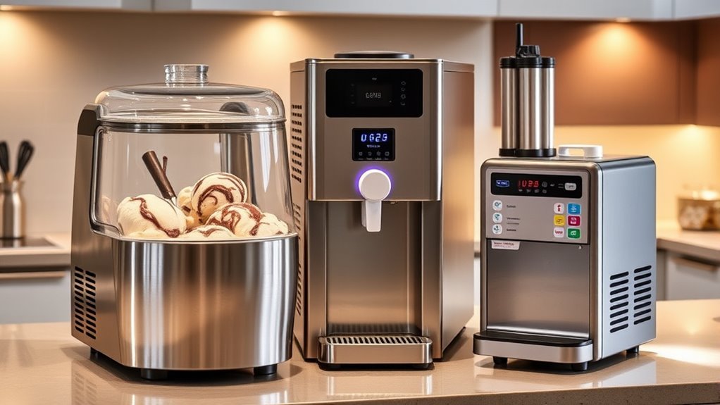 types of commercial ice cream machines