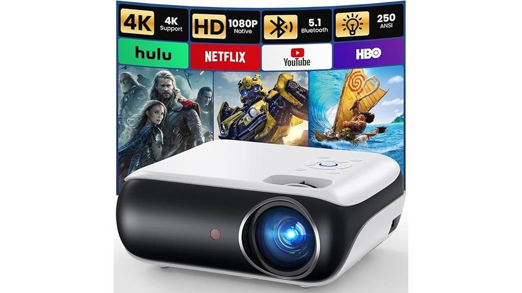 1080p bluetooth portable projector