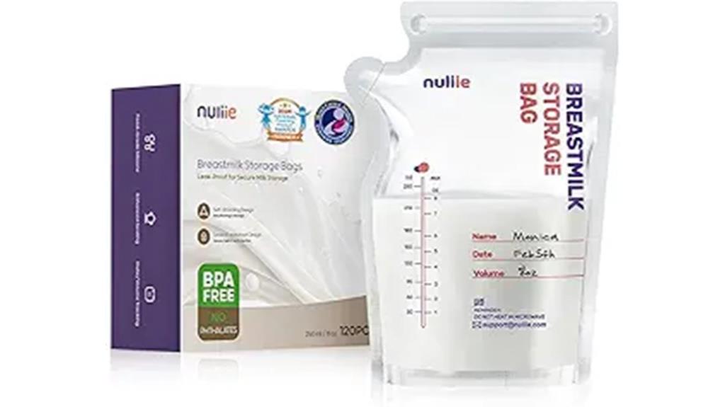 120 pack breast milk bags