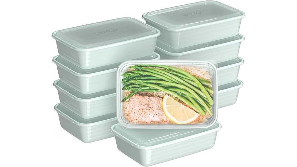 20 piece reusable meal containers