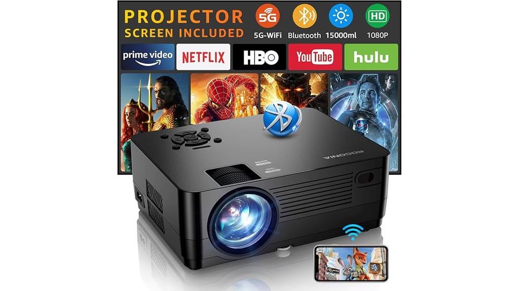 5g bluetooth 1080p projector