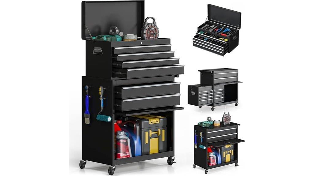 8 drawer rolling metal cart