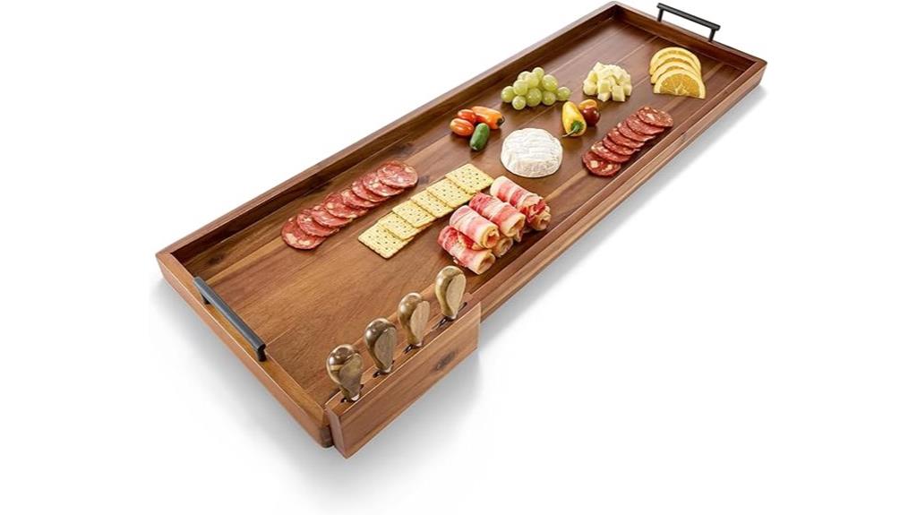 acacia cheese board set