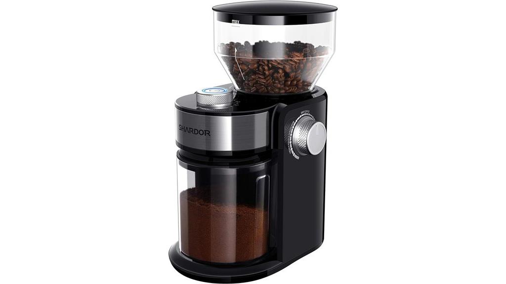 adjustable burr coffee grinder