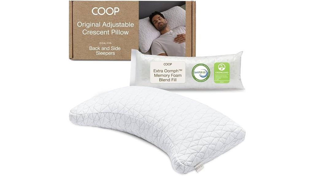 adjustable crescent pillow