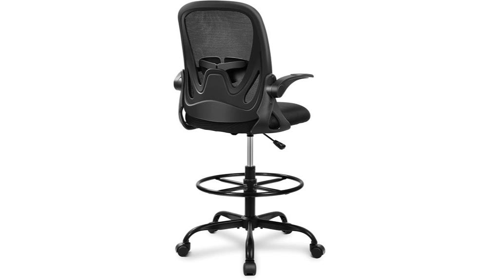 adjustable drafting chair with support