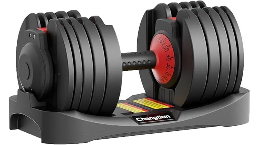 adjustable dumbbell weight range