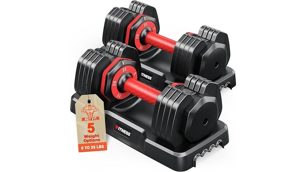 adjustable home dumbbell set
