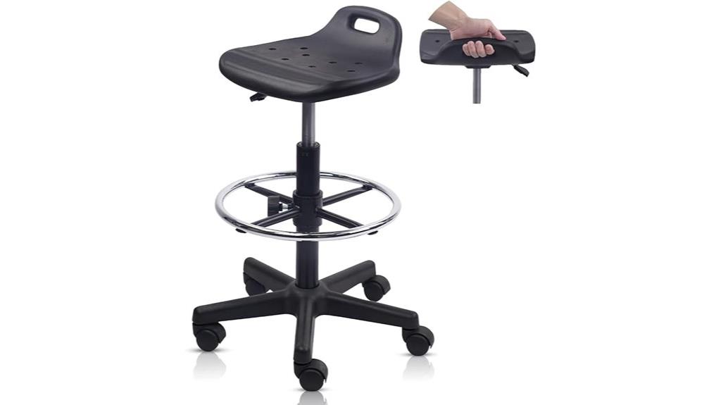 adjustable rolling stool