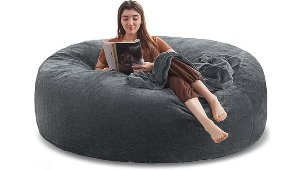 adult dark gray bean bag