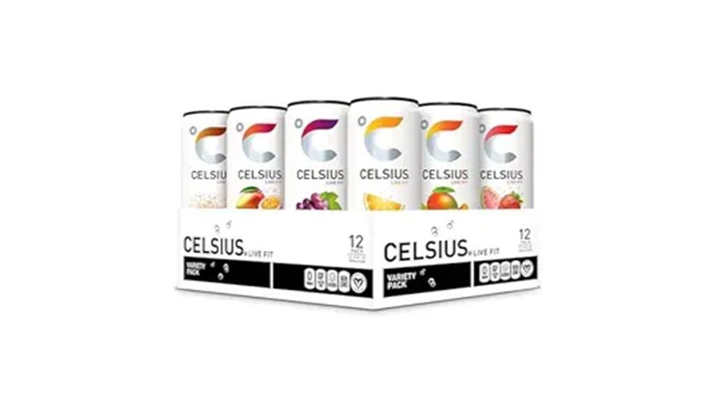 assorted celsius energy drinks