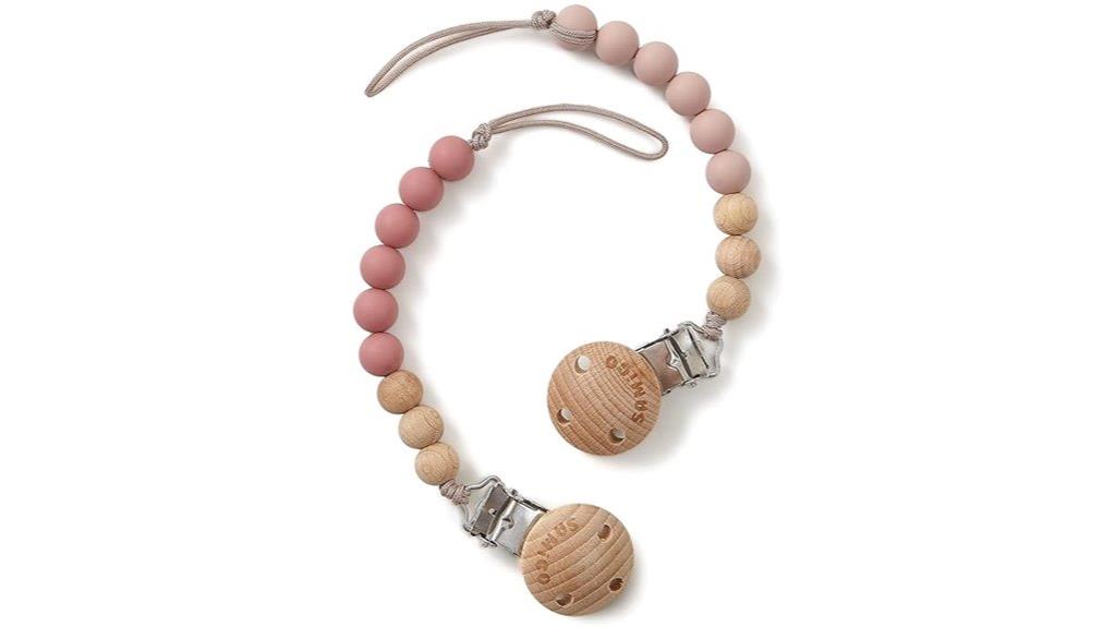 baby girl pacifier clip