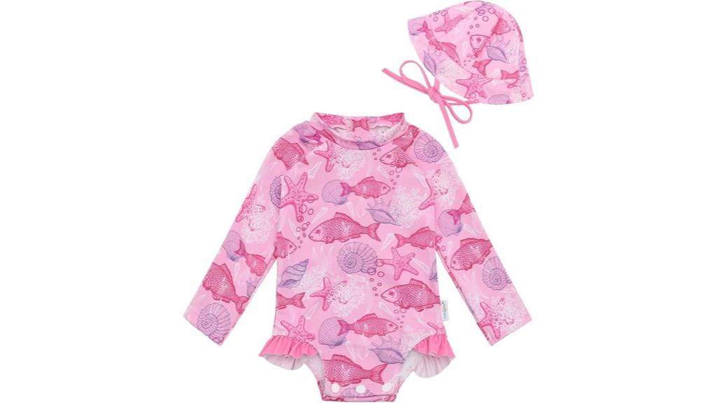 baby girls rash guard swimsuit