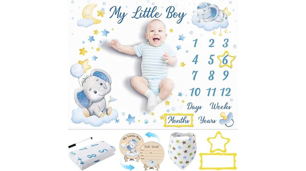baby milestone blanket set