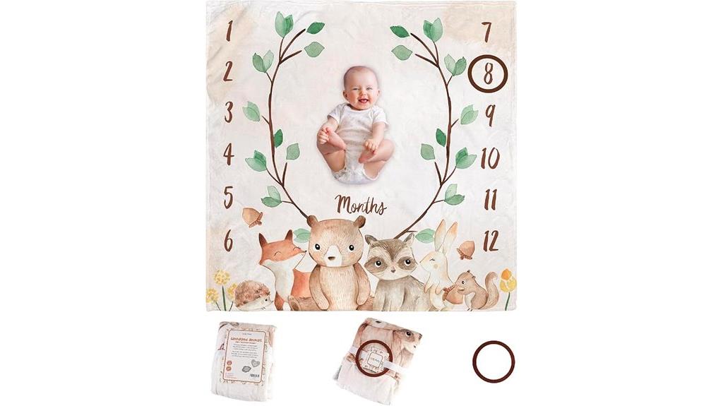 baby monthly milestone blanket
