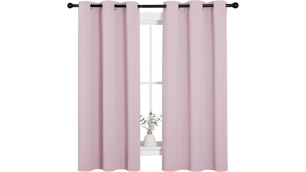 baby pink nursery curtains
