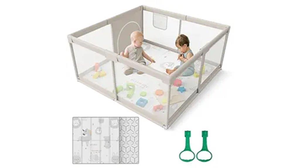 baby playpen with mat