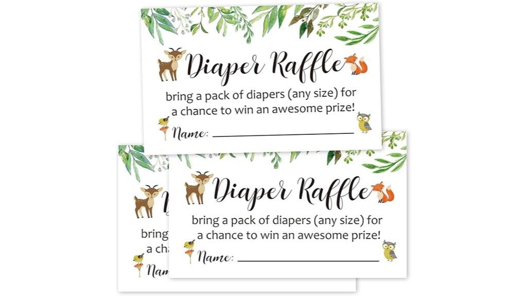 baby shower diaper tickets