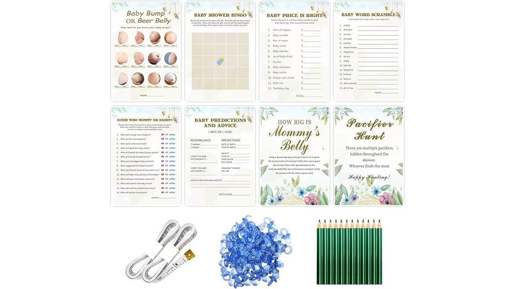 baby shower game set