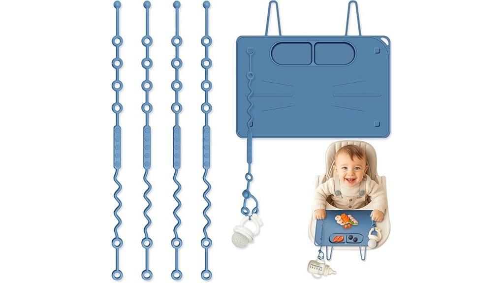 baby silicone placemats with straps
