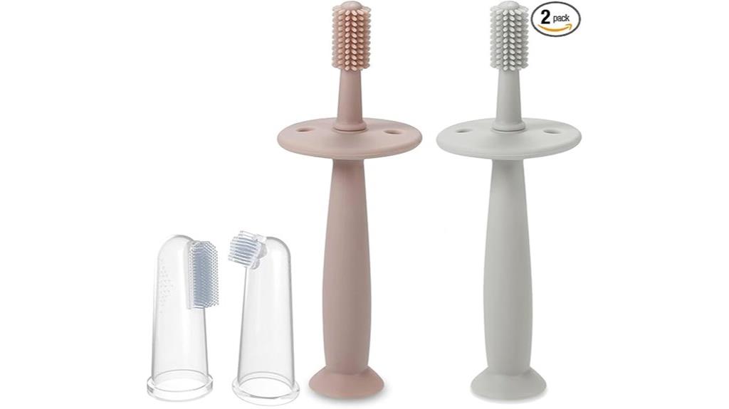 baby silicone toothbrush set