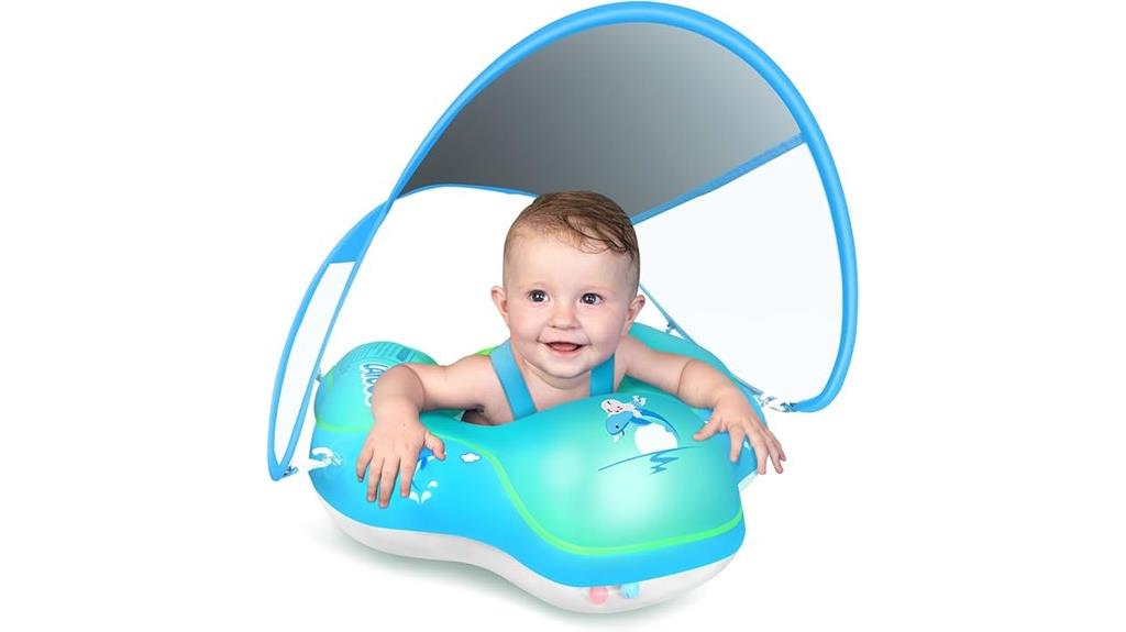 baby swimming float with sun canopy