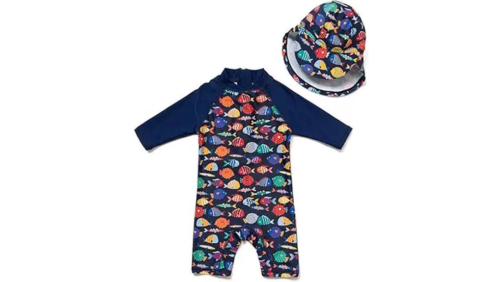 baby swimwear with sun hat