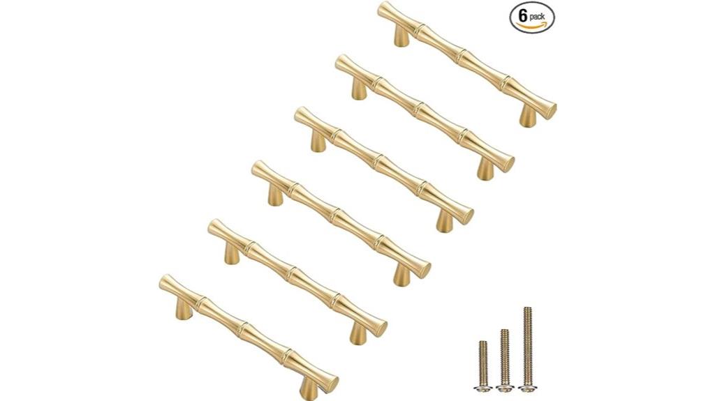bamboo shaped zinc alloy knobs