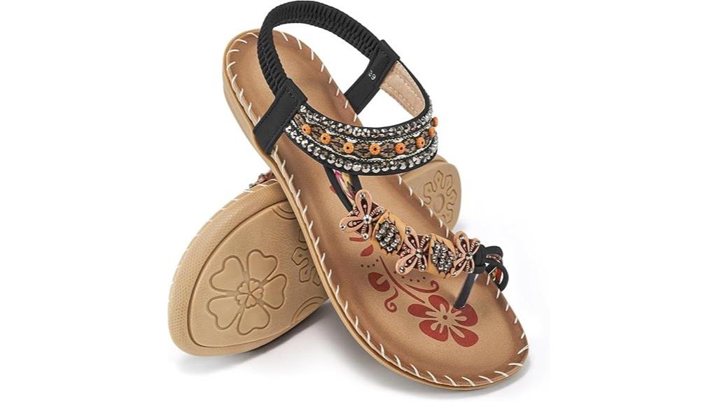 beaded flat sandal